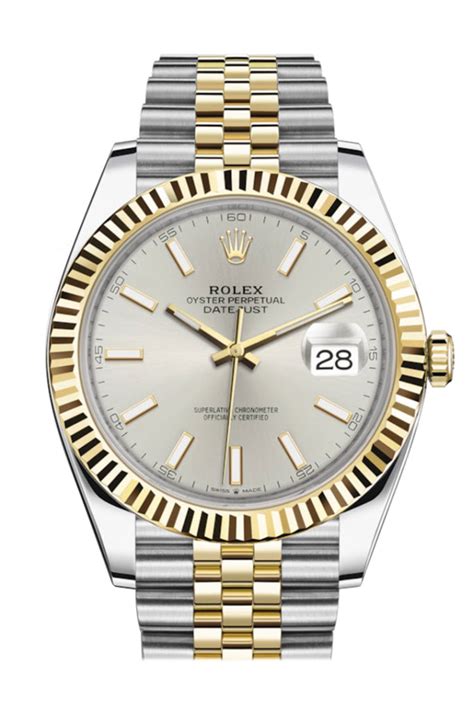 mens gold silver rolex|rolex watches for men 41.